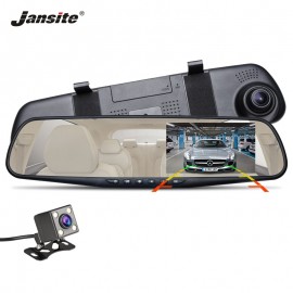 Jansite Car DVR Dual Lens HD 1080P display Car Camera Video Recorder Rearview Mirror With Rear view DVR Dashcam Auto Registrator