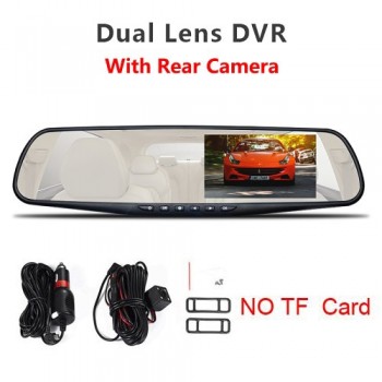 Jansite Car DVR Dual Lens HD 1080P display Car Camera Video Recorder Rearview Mirror With Rear view DVR Dashcam Auto Registrator