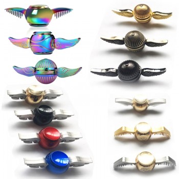 Fidget Spinner Harry Potter Golden Snitch Hand Spinners Rainbow Metal Copper Cupid Angel Wing Decompression Toy finger Gyro