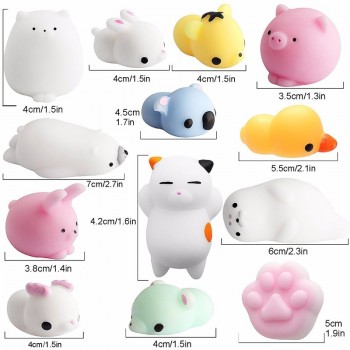 Mini Animal Group Squishy Cat Squishies Toys Antistress Squishes Squeeze Toys Smooshy Mushy Mochi Rising Stress Reliever Gift