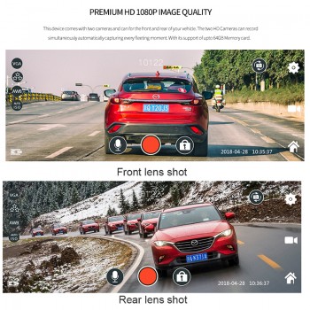 ANSTAR 10 Car DVR Stream Rear View Mirror 1080P Night Vision Dash Cam GPS Tracker Registrar Car Recorder With Rearview Mirror