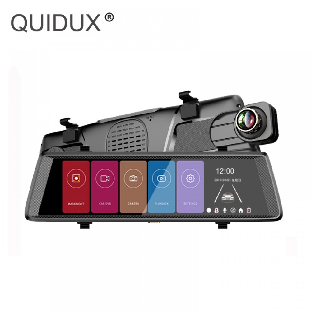 2018 10 Full Mirror Touch Car DVR Dual Lens FHD 1080P Split View Rearview Mirror Camera Night Vision Dash Cam Parking Monitor