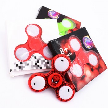 TOYS Light Fidget Spinner Led Stress Hand Spinners Glow In The Dark Figet Spiner Cube EDC Anti-stress Finger Spinner Drop ship
