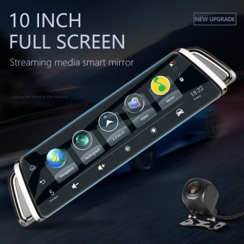 Jansite 4G Dash Cam Android 5.1 Car Camera 10 inch Touch Screen GPS Navigation Car Video Recorder Bluetooth Wifi Rearview Mirror