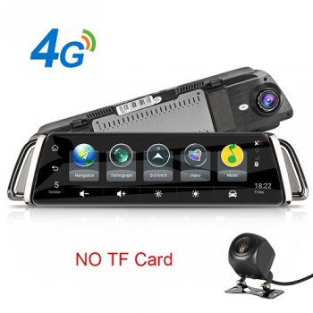 Jansite 4G Dash Cam Android 5.1 Car Camera 10 inch Touch Screen GPS Navigation Car Video Recorder Bluetooth Wifi Rearview Mirror