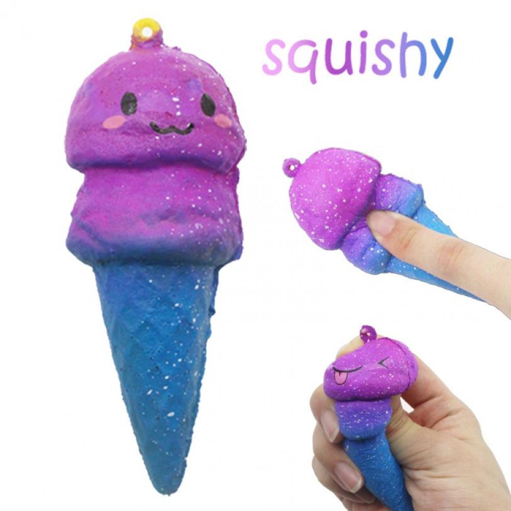 Squishy Galaxy Ice Cream Slow Rising Cartoon Cream Scented Stress Relief Toy Phone Charm Kawaii kids Adult Toy Stress Reliever