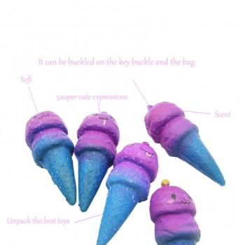 Squishy Galaxy Ice Cream Slow Rising Cartoon Cream Scented Stress Relief Toy Phone Charm Kawaii kids Adult Toy Stress Reliever