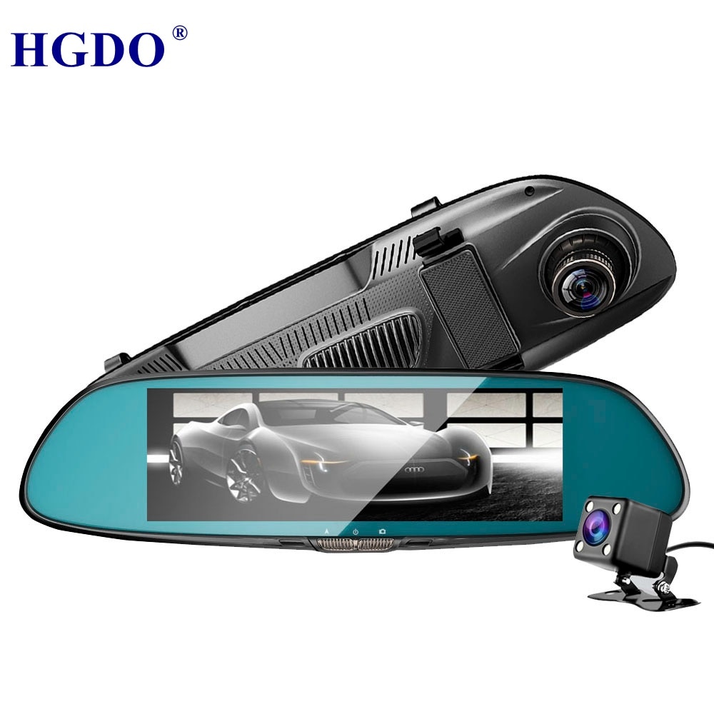 HGDO 4G ADAS 1080P rearview mirror Car DVR Dual Lens Camera GPS Navigation 7.0 IPS Dash Cam Android 5.1 Video Recorder