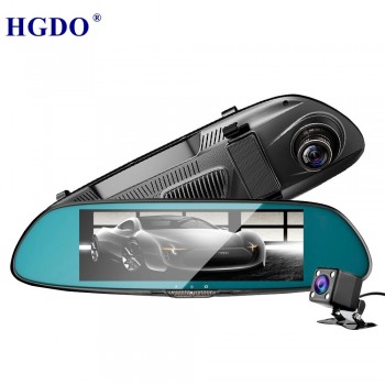 HGDO 4G ADAS 1080P rearview mirror Car DVR Dual Lens Camera GPS Navigation 7.0 IPS Dash Cam Android 5.1 Video Recorder