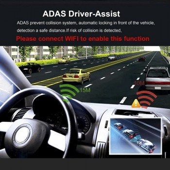HGDO 4G ADAS 1080P rearview mirror Car DVR Dual Lens Camera GPS Navigation 7.0 IPS Dash Cam Android 5.1 Video Recorder