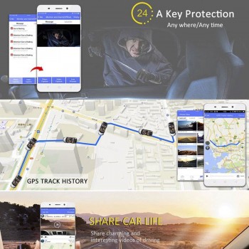 HGDO 4G ADAS 1080P rearview mirror Car DVR Dual Lens Camera GPS Navigation 7.0 IPS Dash Cam Android 5.1 Video Recorder