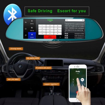 HGDO 4G ADAS 1080P rearview mirror Car DVR Dual Lens Camera GPS Navigation 7.0 IPS Dash Cam Android 5.1 Video Recorder