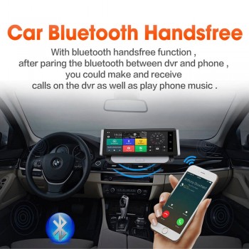 HGDO 3G/4G 8 inch Dash Cam Car DVR GPS Navigator Retrovisor Android WiFi Quard Core  Full HD1080P ADAS Camcorder Driving Record