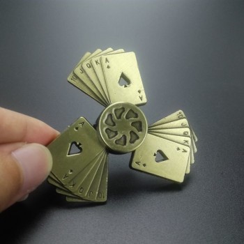 Retro Bronze Metal Poker fidget spinner Lasting rotation Low noise High Speed Fine craft hand spinner