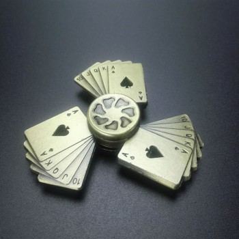 Retro Bronze Metal Poker fidget spinner Lasting rotation Low noise High Speed Fine craft hand spinner
