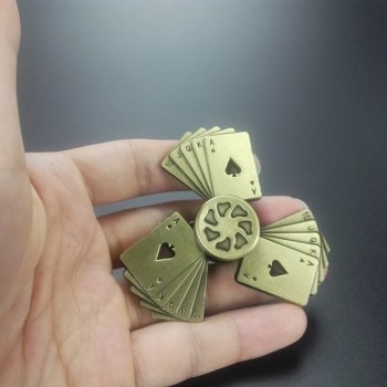 Retro Bronze Metal Poker fidget spinner Lasting rotation Low noise High Speed Fine craft hand spinner