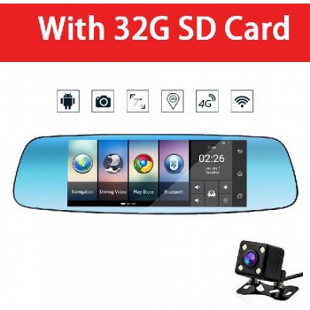 QUIDUX 4G Android 5.0 Car Rearview Mirror Camera 7 inch 1200MP Sony IMX 322 FHD 1080P GPS Navigation Vedio Recorder DVRs Dashcam