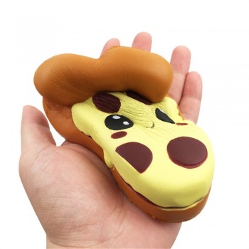 Childreds Developmental Silly Squishy Funny Cartoon Pizza Charm Slow Rising Squeeze Stress Reliever Toys and Hobbies