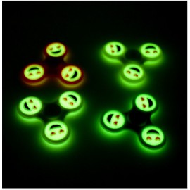 Plastic Hand Spinner Finger Glow in the Dark Smile Emoji EDC Fidget Spinners For Autism and ADHD Anti Stress spiner Toy