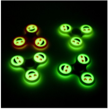 Plastic Hand Spinner Finger Glow in the Dark Smile Emoji EDC Fidget Spinners For Autism and ADHD Anti Stress spiner Toy