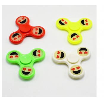 Plastic Hand Spinner Finger Glow in the Dark Smile Emoji EDC Fidget Spinners For Autism and ADHD Anti Stress spiner Toy