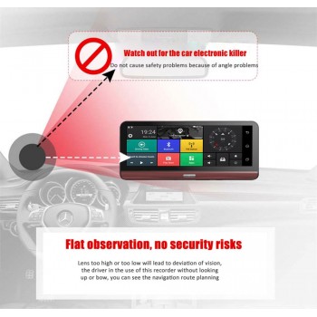HGDO Car DVR 7 Inch Dash Cam 3G/4G Android 5.0 GPS Navigation Dual Lens Cameras Auto Recorder Full HD 1080p Car Dash Camera