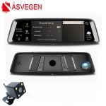 Asvegen 9.88 inch 4G WIFI Bluetooth GPS Rearview Mirror Standard 1600*400 HD Full Screen Android Car 1080P 140 Degrees Recorder