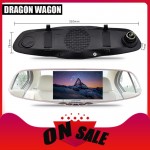 Newest 5 inch  Car Rearview Mirror Car Dvr Camera HD 1080P Rear View Mirror Digital Video Recorder Dual Lens Auto Dash Cam