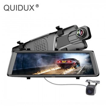 QUIDUX  Car Rearview Mirror Camara 10 Touch Mirror DVR 4G ADAS Android Full HD 1080PGPS Navigators Car Video Registrar Recorder
