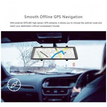 QUIDUX  Car Rearview Mirror Camara 10 Touch Mirror DVR 4G ADAS Android Full HD 1080PGPS Navigators Car Video Registrar Recorder