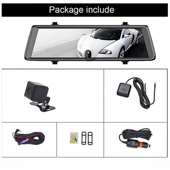 QUIDUX  Car Rearview Mirror Camara 10 Touch Mirror DVR 4G ADAS Android Full HD 1080PGPS Navigators Car Video Registrar Recorder