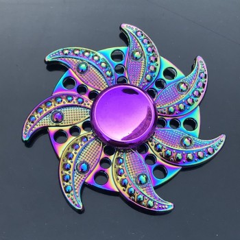 Metal Rainbow Spiner Colorful EDC Hand Spinner Anti-Anxiety Toy for Spinners Focus Relieves Stress ADHD Finger Spinner