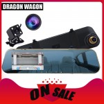 New 4.3 Full HD 1080P Car DVR camera Intelligent CAR DVR MIRROR Dual camera Dash DVR automatic camera G-senors DVR Night Vision