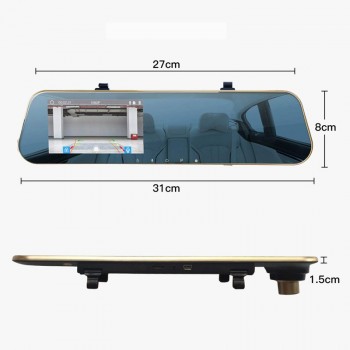 New 4.3 Full HD 1080P Car DVR camera Intelligent CAR DVR MIRROR Dual camera Dash DVR automatic camera G-senors DVR Night Vision