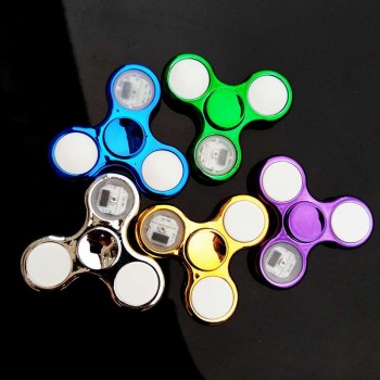 Luminous LED light Fidget Spinner Hand Top Spinners Glow in Dark Light EDC Figet Spiner Batman Finger Stress Relief Toys
