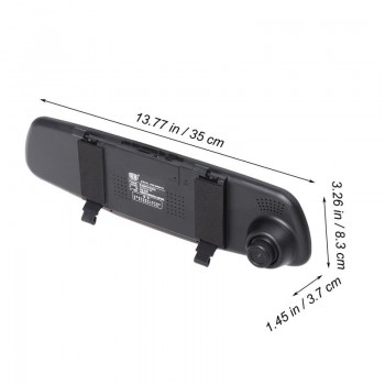Car Rearview Mirror Camera Car Mirror Video With Dual Cameras Car DVR 4.3 Full HD 1080P Dual Lens Rear View Camera Dashcam