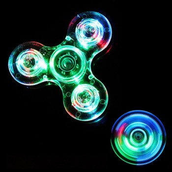 Luminous LED light Fidget Spinner Hand Top Spinners Glow in Dark Light EDC Figet Spiner Batman Finger Cube Stress Relief Toys