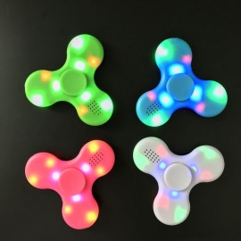 Finger Fidget Spinner Speaker Bluetooth Led Lights Light up Glow in the Dark Hand Spiner Luminous Led Glowing Spinners Gift Toys