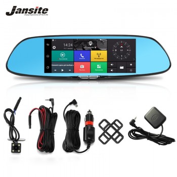 Jansite 3G Dash Cam Android 5.0 Car Camera 7 Touch screen GPS Navigation Car Video Recorder Bluetooth Wifi Rearview Mirror