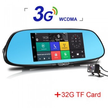 Jansite 3G Dash Cam Android 5.0 Car Camera 7 Touch screen GPS Navigation Car Video Recorder Bluetooth Wifi Rearview Mirror