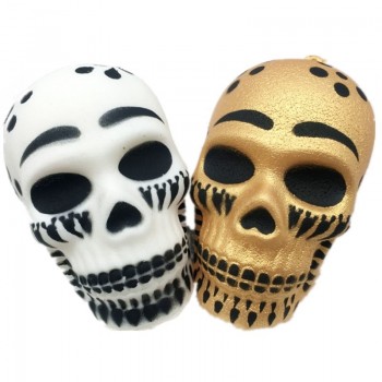 2018 NEW Squishy Slow Rising Stress Relief Wreak Toy PU Halloween Exquisite Fun Galaxy Skull Scented Squishy Toys 9*5.5CM