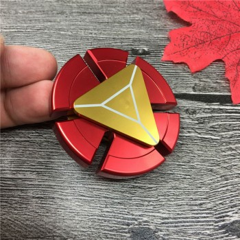 Hand Spinner Iron Man EDC Tri-Spinner Fidget Toys Metal Red Fidget Spinner SCCJGL Adults Kids Children Education DIY Toy Hobbies