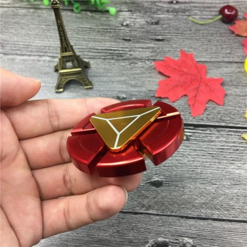Hand Spinner Iron Man EDC Tri-Spinner Fidget Toys Metal Red Fidget Spinner SCCJGL Adults Kids Children Education DIY Toy Hobbies