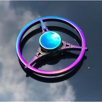 Tri Hand Finger Fidget Spinner Metal Mini Multi Rainbow Color Spinner Set EDC Quiet Wheel Kid Tri-spinner Toy Butterfly vermello