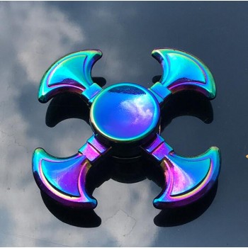 Tri Hand Finger Fidget Spinner Metal Mini Multi Rainbow Color Spinner Set EDC Quiet Wheel Kid Tri-spinner Toy Butterfly vermello