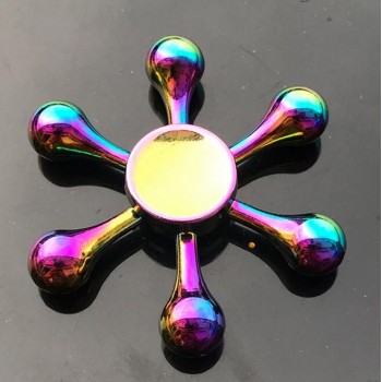 Tri Hand Finger Fidget Spinner Metal Mini Multi Rainbow Color Spinner Set EDC Quiet Wheel Kid Tri-spinner Toy Butterfly vermello