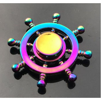 Tri Hand Finger Fidget Spinner Metal Mini Multi Rainbow Color Spinner Set EDC Quiet Wheel Kid Tri-spinner Toy Butterfly vermello