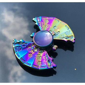 Tri Hand Finger Fidget Spinner Metal Mini Multi Rainbow Color Spinner Set EDC Quiet Wheel Kid Tri-spinner Toy Butterfly vermello