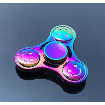 Tri Hand Finger Fidget Spinner Metal Mini Multi Rainbow Color Spinner Set EDC Quiet Wheel Kid Tri-spinner Toy Butterfly vermello