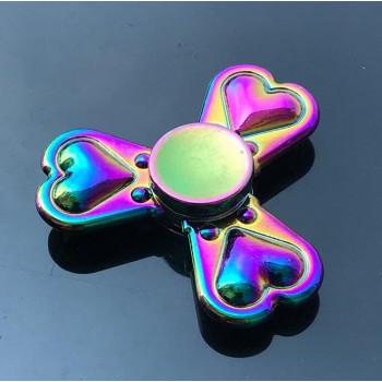 Tri Hand Finger Fidget Spinner Metal Mini Multi Rainbow Color Spinner Set EDC Quiet Wheel Kid Tri-spinner Toy Butterfly vermello